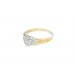 Pre-owned 9ct Yellow Gold Illusion Set Diamond Ring 