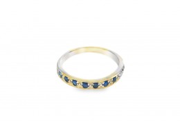 Pre-owned 9ct Yellow Gold and Sapphire Eternity Ring 